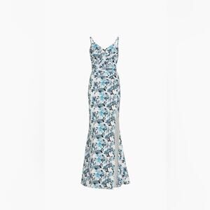 NWT Chiara Boni La Petite Robe Marga gathered floral gown, size 8